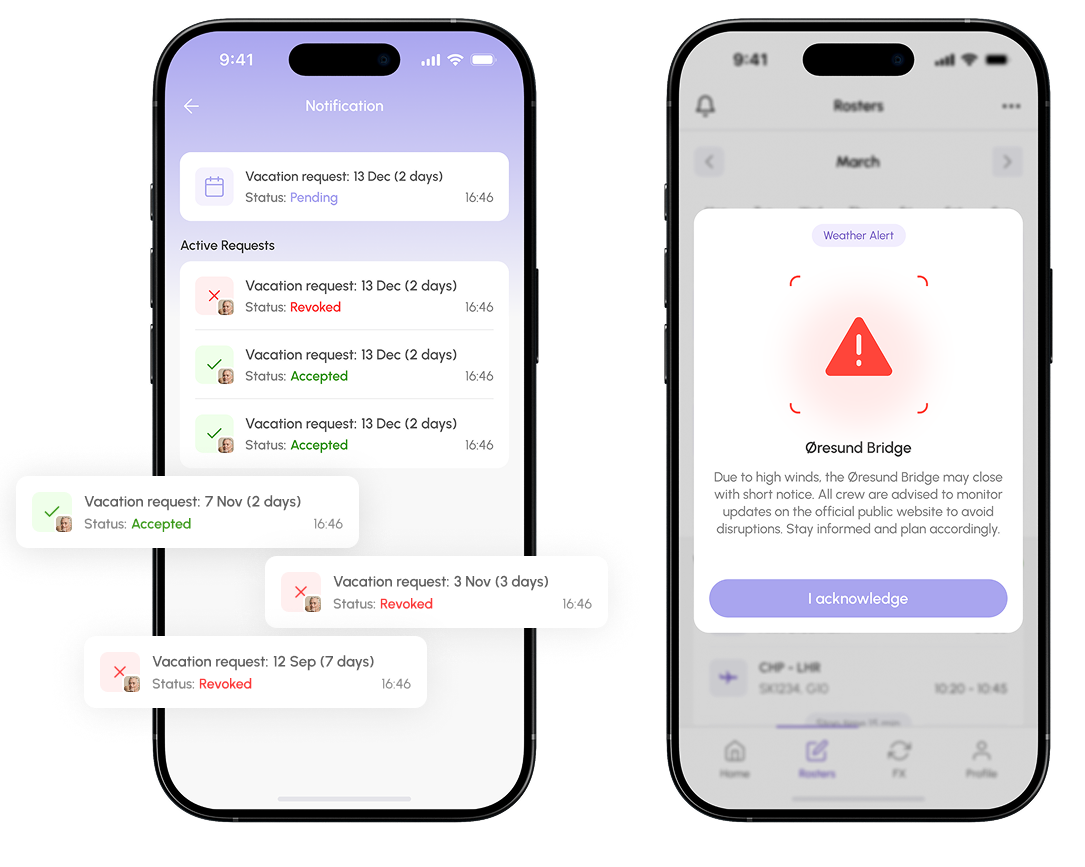 Mobile App Notifications Interface