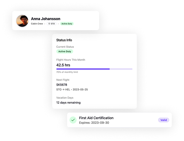 Crew Profiles Interface